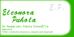 eleonora puhola business card
